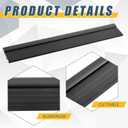 Blulu 36" Aluminum Exterior Door Threshold 5 5/8" Swing Threshold Black Heavy Duty Aluminum Door Sill Pan for Weatherproof & Easy Install for Residential/Commercial Use (1 Pcs)