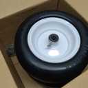 11x4.00-5 Flat Free Lawn Mower Tire & Wheel with 3/4" bearing bore, 5/8 Extra Bearings & Spacers, Fits Zero Turn Mower, Garden Tractor, 350 lbs Capacity, 2-Pack