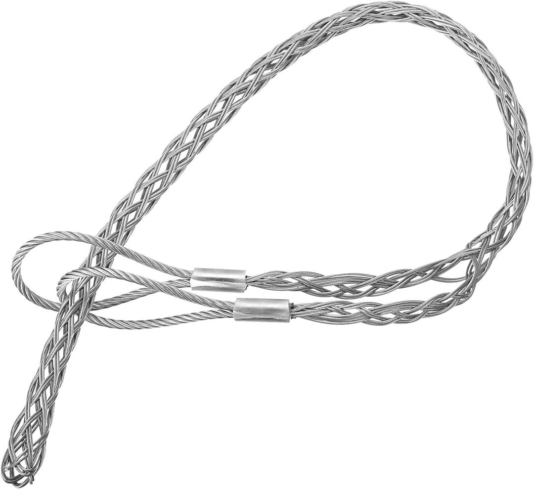 MECCANIXITY Cable Pulling Grip for Light & Heavy Cable(d:13-18mm,Silver) 66cm,2.2FT Wire Mesh Puller Socks Grip Double Head Galvanizing Steel Wire Grips Net Cover Smooth MECCANIXITY Cable Pulling Grip for Light & Heavy Cable(d:13-18mm,Silver) 66cm,2.2FT Wire Mesh Puller Socks Grip Double Head Galvanizing Steel Wire Grips Net Cover Smooth