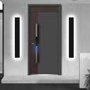 2psc 39in Outdoor Wall Sconces, IP65 Waterproof Outdoor Long Wall Lights, Exterior Lighting Fixtures for Garage Patio Porch, Black Linear Dimmable LED Wall Light for House(4.33in Width), 2pc-39in*4.33in