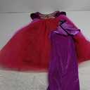 IBTOM CASTLE Kids Girls Halloween Costume Witch Tulle Dress Velvet Hooded Cloak Wigs Set Carnival Fancy Dress Up Outfit (7-8 Years)