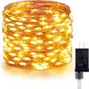 Christmas Twinkle Lights, 72 Ft 200 LED Twinkle String Lights, Fairy Light with Plug in, Copper Wire String Lights for Bedroom Party Christmas Tree Warm White