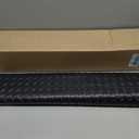 Breling 24 in x 10 ft Rubber Diamond Plate Rolls Garage Floor Mat for Under Car, Heavy Duty Flooring Rug for Trailers Garage, PVC Water/Stain Outside Resistant Parking Rv Tool