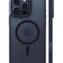 TORRAS Ultra Magnetic for iPhone 15 Pro Case, [3X Military-Grade Drop Tested] [Compatible with MagSafe], Shockproof Translucent Durable Slim Protective Anti-Scratch Anti-Fingerprint, Black