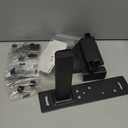 FDM Universal Speaker Wall Mount One Pair of Side Clamping Bookshelf Speaker Mount Bracket with Swivel and Tilt for Sound Speakers (Black)