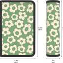 Stylish Vintage Groovy Flowers Seat Belt Covers Soft Comfortable Shoulder Strap Pads for Adults Universal Car Accessories - Pack of 2