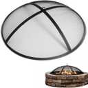 SUNCREAT Outdoor Fire Pit Spark Screen Cover Accessory, 40 Inch Patio Round Fire Mesh Screen Guard, Heavy Duty Steel Firepit Ember Lid, 40 Inch