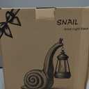 Solar Snail Garden Lights Outdoor Decor (3.15" W x 4.92" L x 8.27" H), Solar Powered Figurine for Patio Lawn Yard Porch, Indoor Decoration, Unique Gift for Mom Grandma Women
