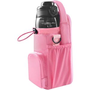 Magnetic Gym Bag for Men and Women, Magnetic Water Bottle Holder for Gym, Small Gym Bag, Gym Gifts for Women and Men (Pink, <40 OZ)