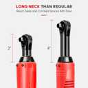 Cordless Electric Ratchet Wrench, 3/8" 18V Electric Ratchet Wrenches Set, 45 ft-Lbs 400RPM Cordless Ratchet Wrench with 2 Pack 2000mAh Lithium-Ion Battery, 7 Sockets Wrench and Charger