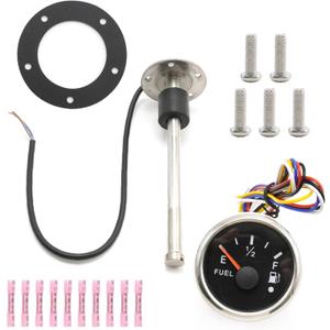 8" (200mm) Fuel Tank Sending Unit, Fuel Sending Unit with Fuel Gauge Kits, Stainless Steel Fuel Level Sensor Fuel Water Tank Sender for Boat Car Truck RV