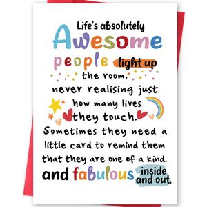 6 x Unique Supportive Card for Friends Colleagues Teachers, Humorous Motivational Cards for Him Her, Positive Encourage Thank You Appreciation Card for Women Men, 5.3 inches x 8 inches, (Mix Postcards)
