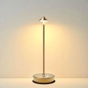 Rechargeable Cordless Table Lamp, 6000mAh LED Battery Operated Desk Lamp Touch 3 Color Stepless Dimming Portable Outdoor Waterproof Table Light for Patio/Restaurant/Dining/Home(Bronze)