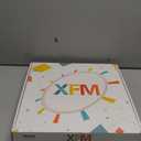 XFM Large Blue Wall Clock 16 Inch Silent Wall Clocks Battery Operated Tulip Flowers Round Analog Clock for Kitchen Bedroom Living Room Decor