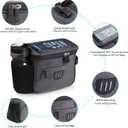Bike Handlebar Bag, Large Bicycle Front Storage Pouch Bag, 6.5 inch Transparent Pouch with Shoulder Strap
