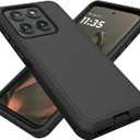 for Motorola Edge 2025 Case, Heavy Duty Defender Case Dustproof Shockproof Protection 3 in 1 Rugged Cover for Motorola Moto Edge 5G 2025 (Black)