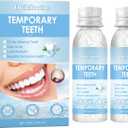 Tooth Repair Kit 2PCS Temporary Tooth Filling, Moldable False Teeth Beads for Teeth Repair