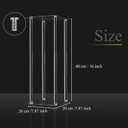 Geetery 4 Pieces Tall Acrylic Vase Wedding Centerpieces Clear Flower Stand Column Geometric Floral Vase Elegant Display Holder for Birthday Party Wedding Table Decorations (16 Inch)