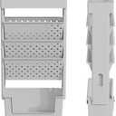 5-Tier Mobile Bookshelf, Rolling Bookcase Book Storage Rack, Movable File Folder Organizer Cart with Wheels for Home Study Office Living Room Classroom, Gray (Grey)