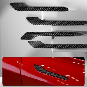Genuine Carbon Fibre Exterior Door Handle Protector, Suitable for All Tesla Model 3/Model Y (Black)