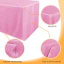Obstal 2 Pack Table Clothes for 4 Foot Rectangle Tables - Water Resistant Washable Fabric Polyester Rectangle Table Cover Protector for Wedding, Banquet and Trade Shows, 48L x 24W x 30H Inches, Pink