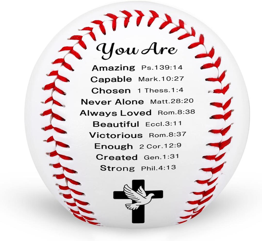 XPENMULBOJA Baptism Gifts for Boys Girls Religious Baseball Gifts for Men Graduation Gifts for Teen Boys 14-16 First Communion Gift for Teens
