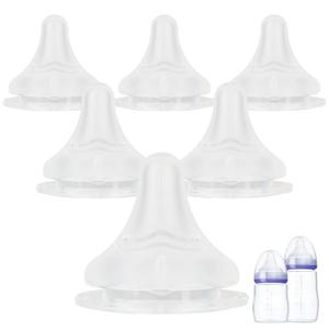 Silicone Nipples for Lansinoh Baby Bottle, Size S,Replacement Bottle Nipple,1m+,Slow Flow, 6 Count