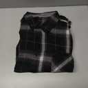 Alex Vando Mens Button Down Shirts Flannel Shirt Long Sleeve (Black, XXXL)