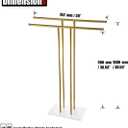 JQK Bath Towel Holder Stand Brushed Gold, 30 Inch Free Standing Double Towel Rack Shelf for Bathroom Floor, Light Gold, BTH100L30-WG