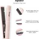L'ANGE HAIR Aplatir Ceramic 1" Flat Iron | Adjustable Temp & Dual Voltage Hair Straightener | Tourmaline-Infused Plates for Smooth, Frizz-Free Styling | 1 Inch Styling Tool (Blush)