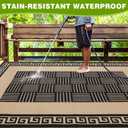 YONILE Outdoor Rug 5x8 ft Waterproof, Reversible Outdoor Plastic Straw Rug for Patios Clearance, Outdoor Area Rug Carpet RV Mat for Camping Backyard Deck Porch