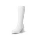 DREAM PAIRS Knee High Boots for Women Platform Square Toe Chunky Block Heeled Stylish Comfortable Tall Boots with Side Zipper, Size 6.5