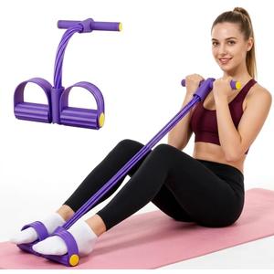 Multifunctional Pedal Resistance Band with Handle,4/6/8 Tubes for All Weights,Upgrade Heavy-Duty TPE Tubes with 300% Stretch for Full Body Workouts.