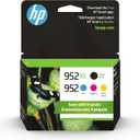 HP Original 952 Cyan, Magenta, Yellow / 952XL Black Ink Cartridges (4-Pack) | Works OfficeJet 8702 OfficeJet Pro 7700, 8210, 8700 Series | Eligible for Instant Ink | N9K28AN
