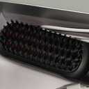 Go Brush Pro - Cordless Hair Straightener Brush Portable Comb for Travel, USB Charging, Fast Heating, with LCD Display (Black)