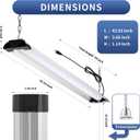 4FT LED Shop Light, 10000 Lumens 84W, Aluminum Shop Light Fixture, 5000K Cool White, Pull Chain, Plug-in Cord, Hanging or Flush Mount, ETL Listed for Garage Workshop Basement Warehouse Black, 44" Lx 3-7/8"W x1-3/4"H