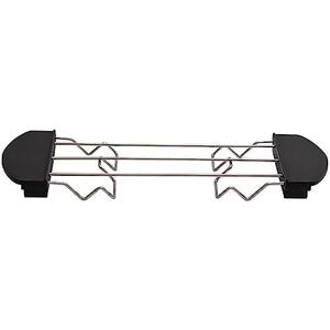 Hoypeyfiy Warming Rack For Toaster,Toaster Holder Rack,Stainless Steel Sandwich Rack For Toaster,Home Kitchen,BBQ,Picnic,Toaster Accessories(Black-10.62x3.62 inch)