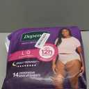 Depend Night Defense Adult Diapers, Incontinence & Postpartum Bladder Leak Underwear for Women, Disposable, Overnight, Large, Blush, 14 Count