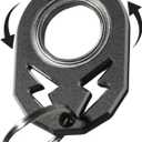 YIPUKIYI Keychain Spinner Fidget Ring Metal Key Chain Spinner Fidget Ring Type Toy for Man Women and Kids (Black)