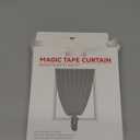 Magic Tape Stick on Curtains Blackout Curtains for Bedroom no Drillng Self Adhesive Curtain no Rod Small Window (Grey, 35" W x 40" L) 2 Panels