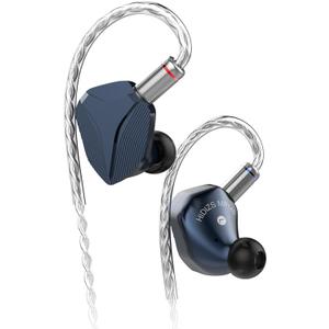 Linsoul Hidizs MP145 in-Ear Monitor, 14.5mm Planar Magnetic Driver HiFi Earphone IEMs, Wired Gaming Earbud with Detachable 2Pin OFC Cable for Audiophiles Musicians (Blue, 3.5 mm)