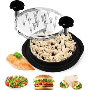 Vitoler Pro Chicken Shredder Tool, 108 Chicken Breast Shredder Tool Twist,Chicken Grinder withTransparent Lid,Ergonomic Handle,Non-Slip,Meat Shredder for Shredding Chicken Breast, Pork and Beef (black) Vitoler Pro Chicken Shredder Tool, 108 Chicken Breast Shredder Tool Twist,Chicken Grinder withTransparent Lid,Ergonomic Handle,Non-Slip,Meat Shredder for Shredding Chicken Breast, Pork and Beef (black)