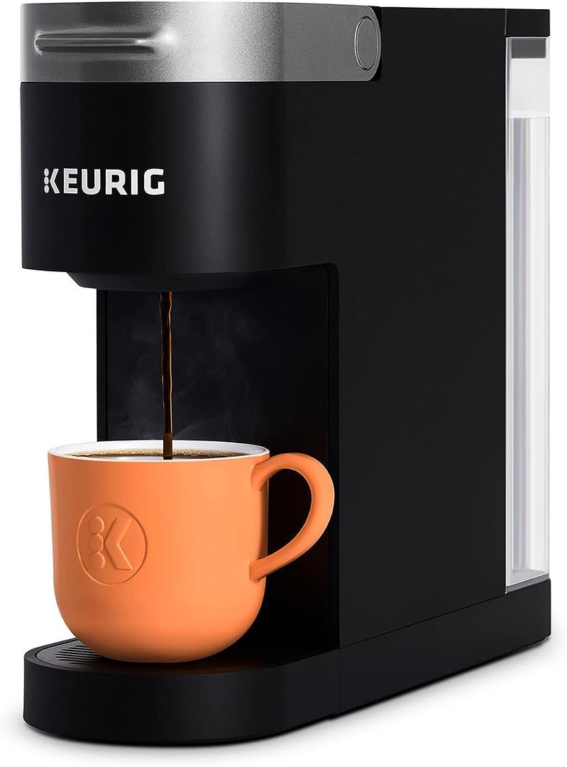 Keurig K- Slim Single Serve K-Cup Pod Coffee Maker, with 3 Brew Sizes, Multistream Technology, 46oz Removable Reservoir, Scarlet Red (Scarlet Red)