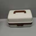 3-Layer Plastic Craft Lock Box Organizers and Storage, Portable Folding Tackle Box with Handle & Dividers, Multipurpose Case for Sewing, Art Supplies, Medicine Lock Box, Tools Lock Organizer