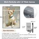 Canvas Frame for 36x36 Art Prints Oil Paintings, 1.5" Deep DIY Metal Square Floating Frames for Landscape Portrait Living Room Fireplace Decor, Horizontal or Vertical Display (Gray)