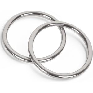 2.36 inch Metal O Rings,Stainless Steel Round Ring Buckles 5/16" Wire Diameter,metal rings for crafts,Solid Welded Loop(2, ID5/16*D2.36(60mm))