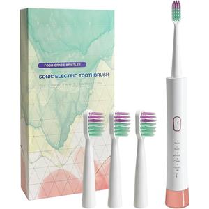 EBANKJ Sonic Electric Toothbrush - 5 Cleaning Modes with Timer - Waterproof Rechargeable Toothbrush with 3 Brush Heads - Travel Case Included