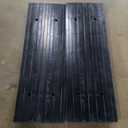 Pyle Car Vehicle Curbside Driveway Ramp - 4ft Heavy Duty Rubber Threshold Bridge Tracks Curb Ramps, 2 Pieces Set (for Car, Truck, Scooter, Bike, Motorcycle, Wheelchair Mobility), Black