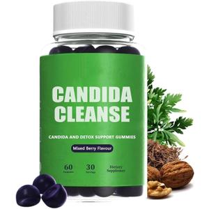 Cleanse Gummies, 10-in-1 Advanced Formula with Black Walnut, PAU D'Arco & Wormwood, Non-GMO 60 Gummies BBD 03/2027