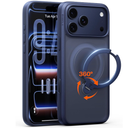 TORRAS Q3 Spin for iPhone 17 Case with 360 Magnetic Stand, Fit for MagSafe, NonYellowing Kickstand Case for iPhone 17 Phone Case with Camera Control Cover, Hard PC Protection, Clear